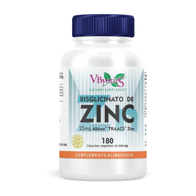 Zinc bisglicinato 25mg 180cap vbyotics