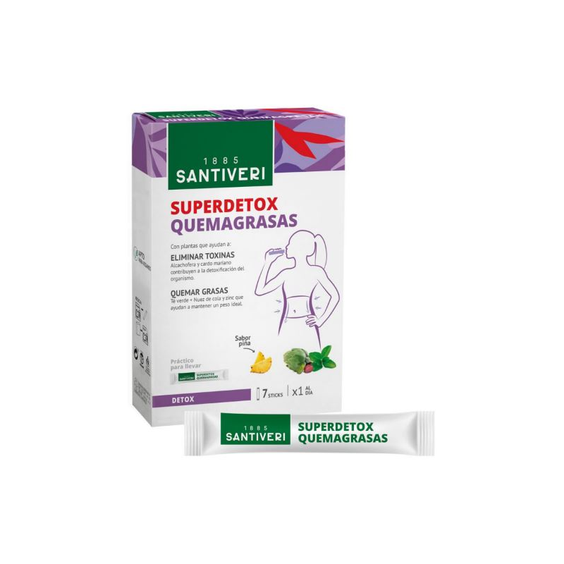 Superdetox quemagrasas 7 sticks santiveri