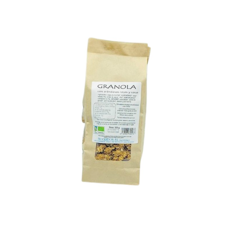Granola arandanos rojos coco biogredos 500g
