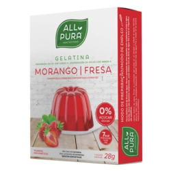 Allpura gelatina morango 28g.