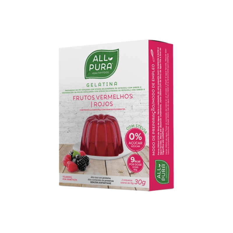 Allpura gelatina frutos rojos 30gr dietmed