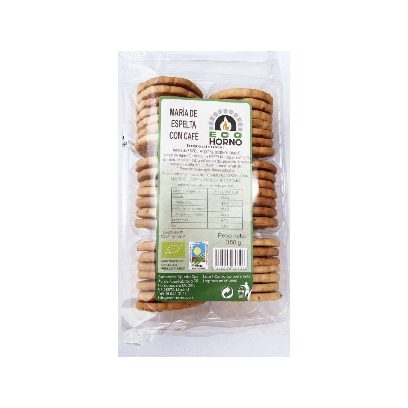Galletas maria espelta con cafe  350g eco-horno