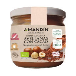 Crema cacao avellanas 330gr bio amandin