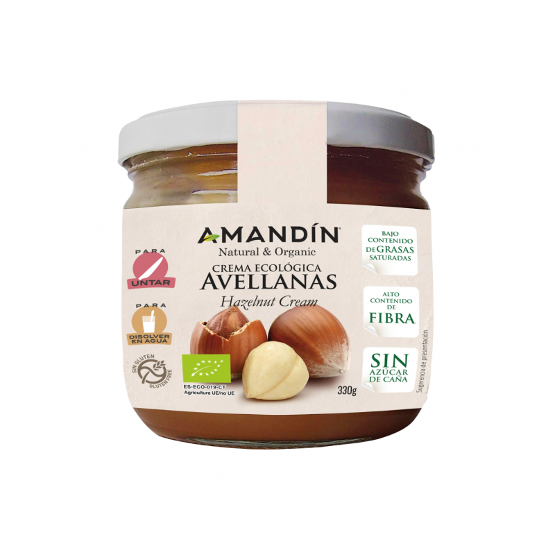 Crema avellanas 330g amandin
