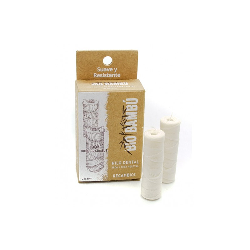 Bb hilo seda dental recambio 2unid de 30m biobambu
