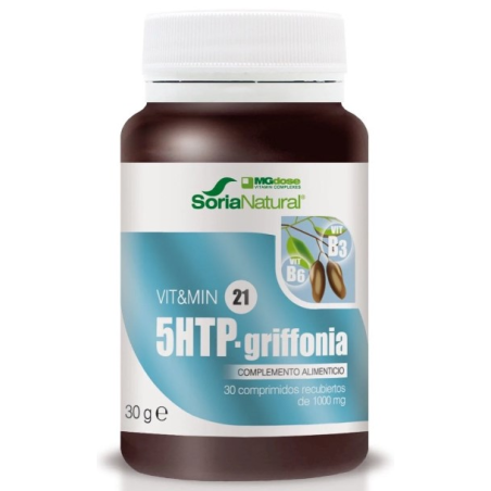 Griffonia 5 htp 30 comp 1000mg soria natural