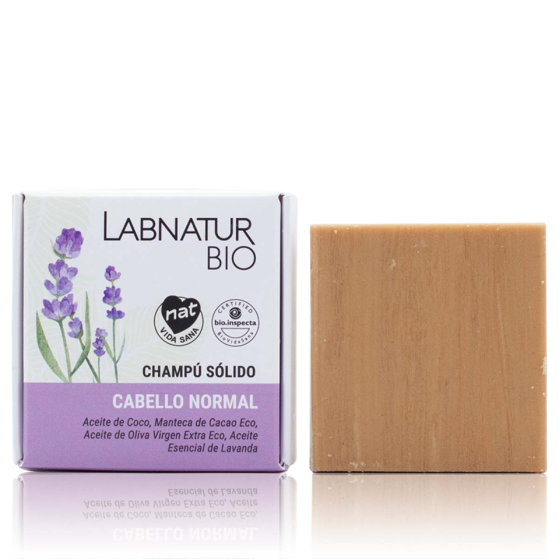 Labnatur bio champu solido cabello normal lavanda
