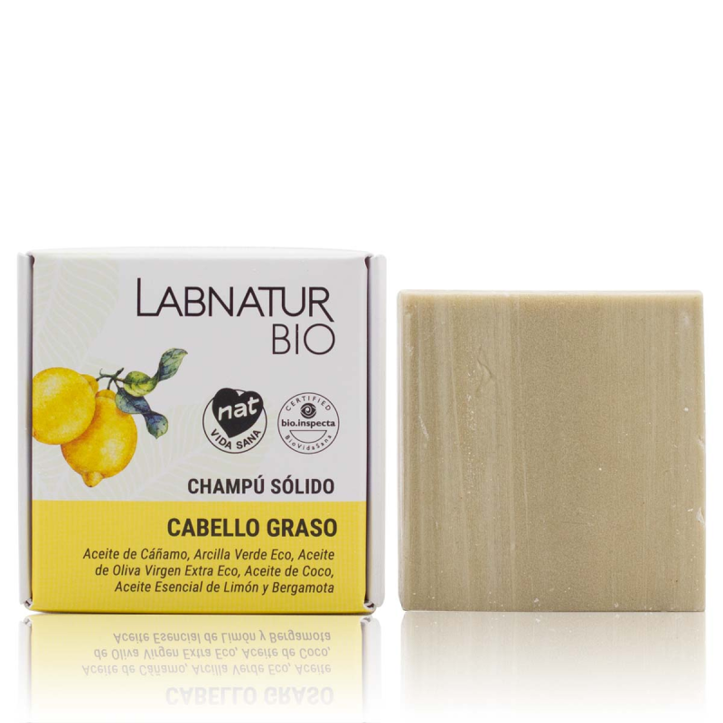 Labnatur bio champu solido cabello graso limon 75g