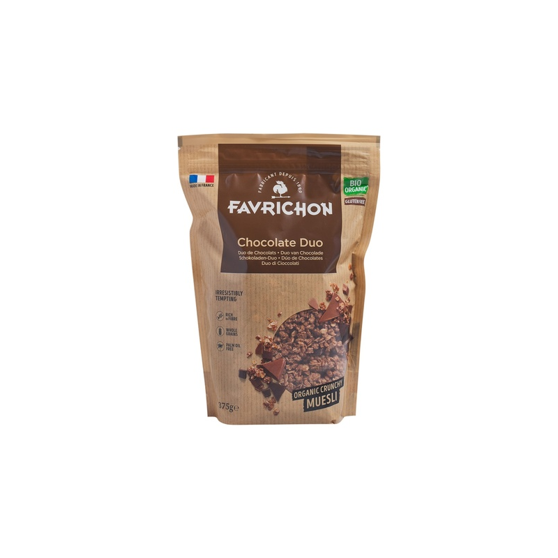 Favrichon crunchy muesli chocolate duo 375g bio