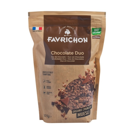 Favrichon crunchy muesli chocolate duo 375g bio
