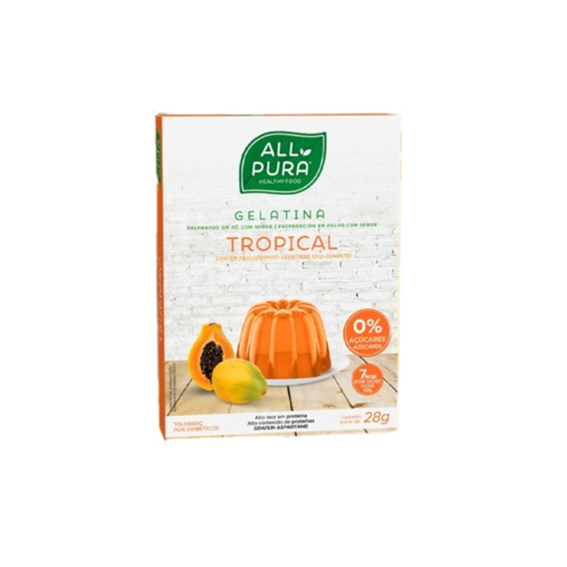 Allpura gelatina tropical 28g 0%azucar dietmed