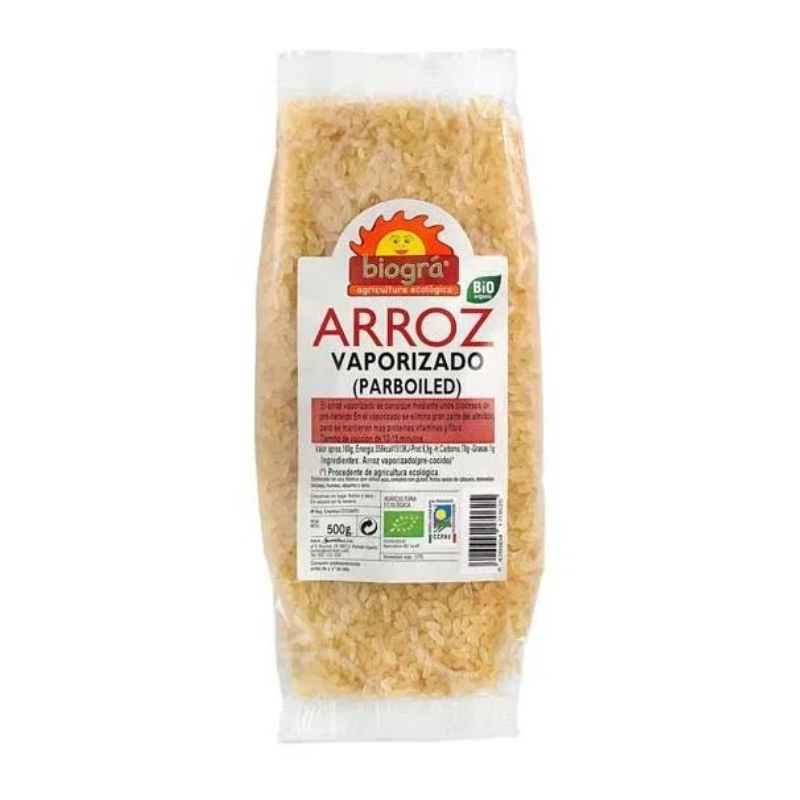 Arroz vaporizado  (parboiled) 500gr bio biogra