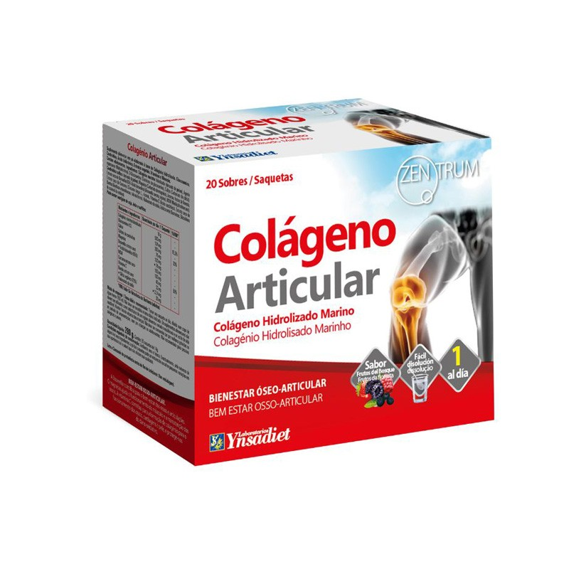 Colageno articular zentrum 20 sobres frutos bosque