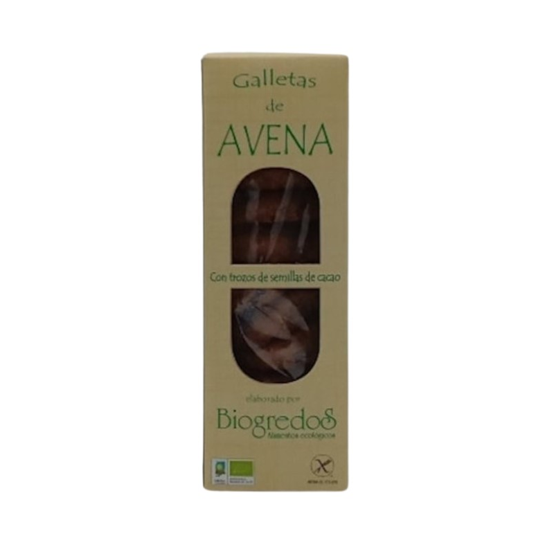 Galletas avena c/trozos cacao 200g biogredos