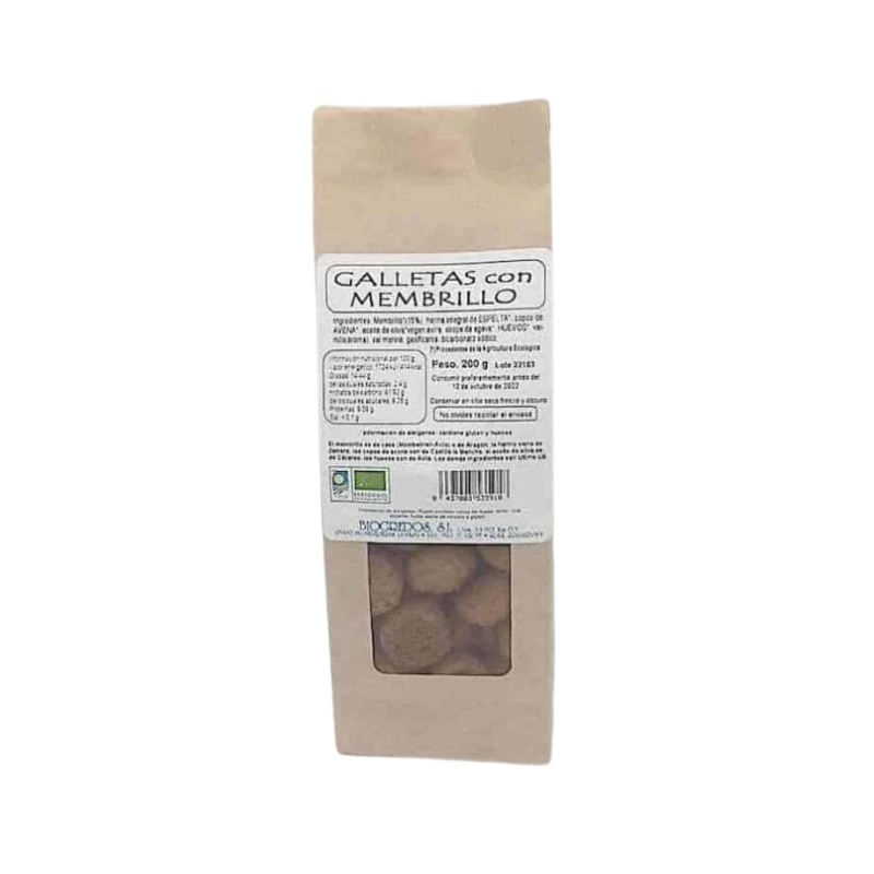 Galletas de membrillo 200grs biogredos