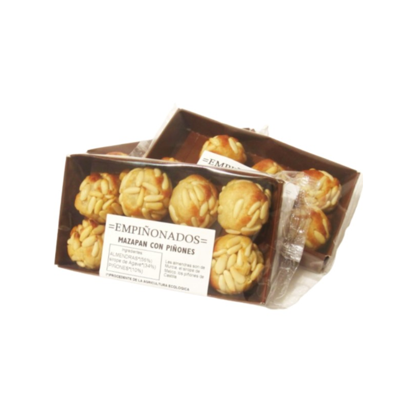 Empiñonados mazapan con piñones 150gr bio biogredo