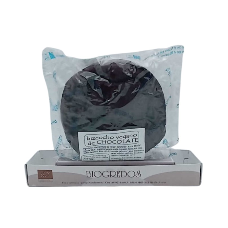 Bizcocho vegano chocolate 250gr bio biogredos