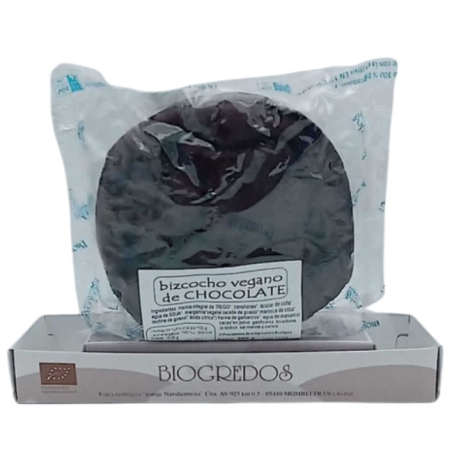 Bizcocho vegano chocolate 250gr bio biogredos