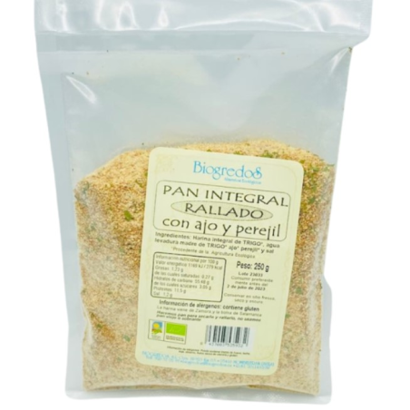 Pan rallado integral ajo perejil 250g biogredos