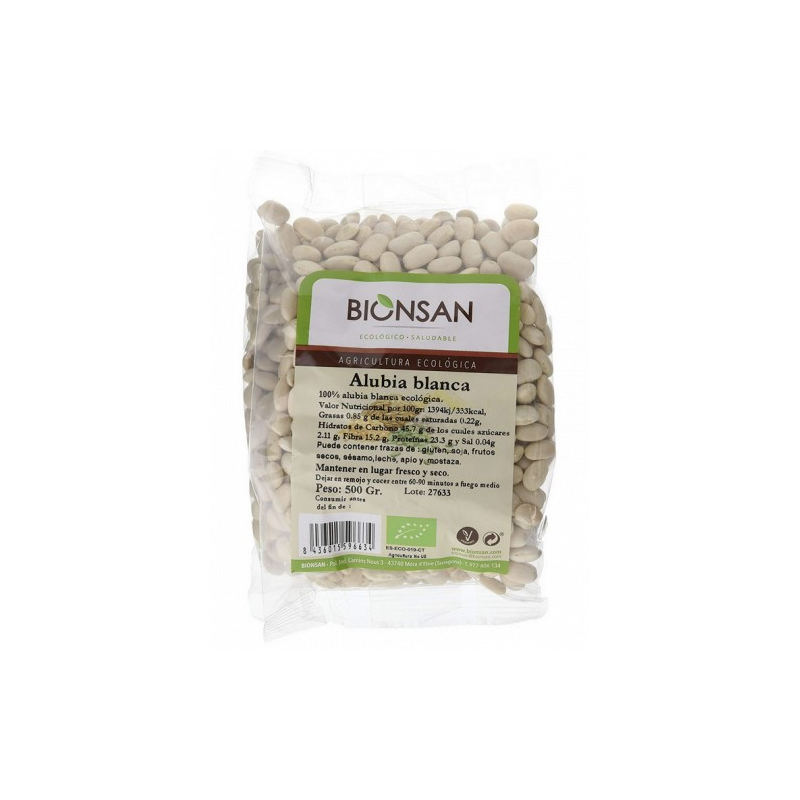 Alubias blancas grano bio 500gr bionsan