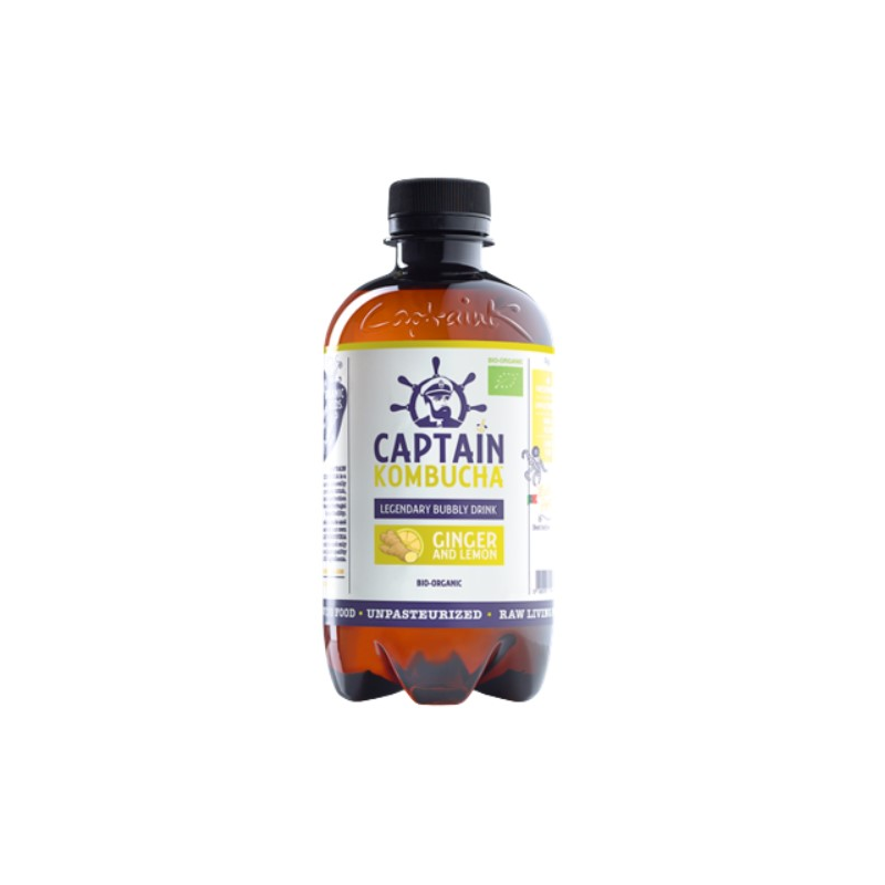 Captain kombucha ginger lemon 400ml.