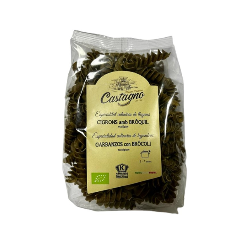 Espirales garbanzo brocoli 250g bio castagno