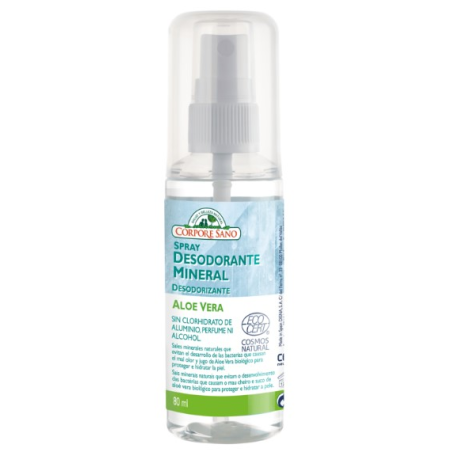 Desodorante mineral spray aloe vera 80ml c/s