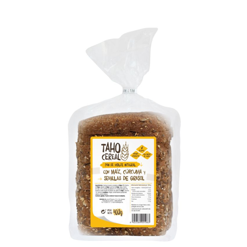 Taho cereales maiz,curcuma, girasol 400g biogran
