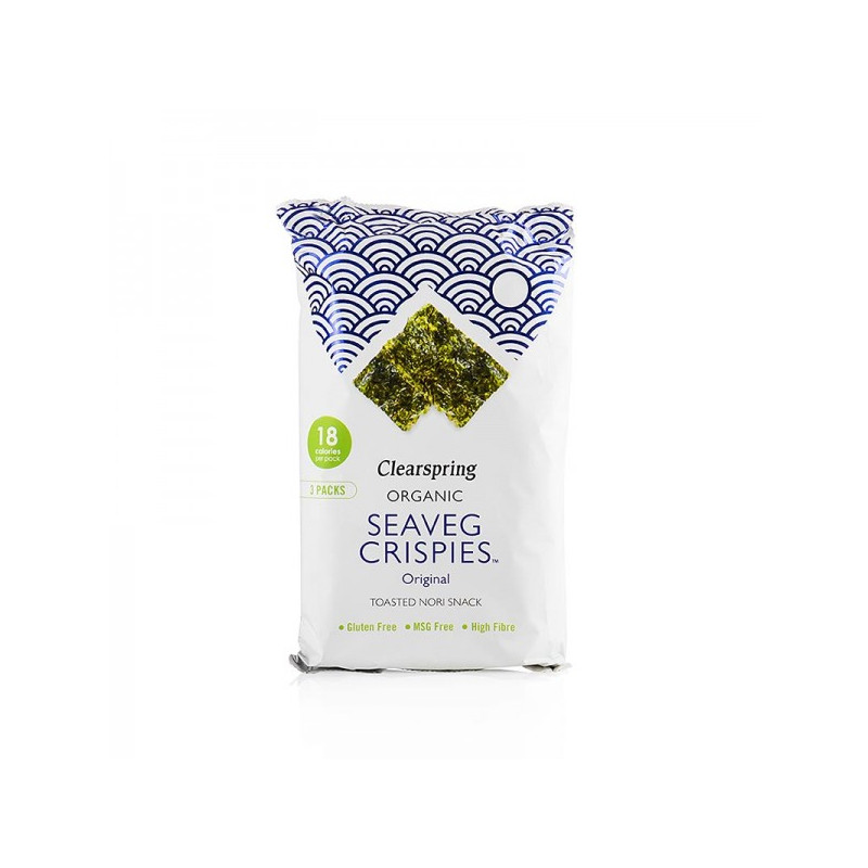 Snack alga nori tostada 3x4g bio cleanspring