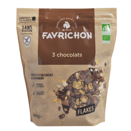 Favrichon flakes 3 chocolates 400g s/g