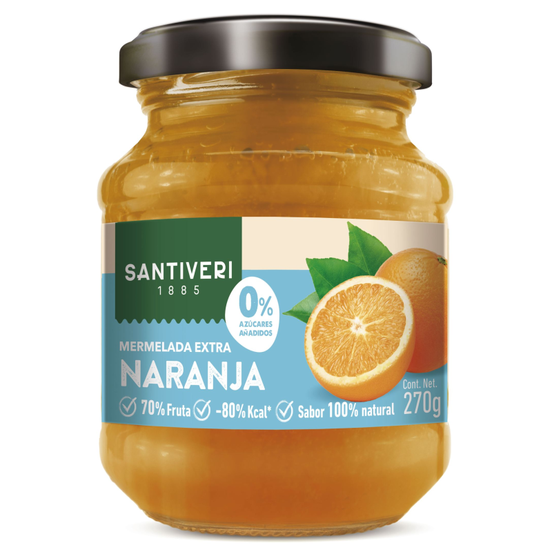 Mermelada naranja 0% azucares santiveri 270g