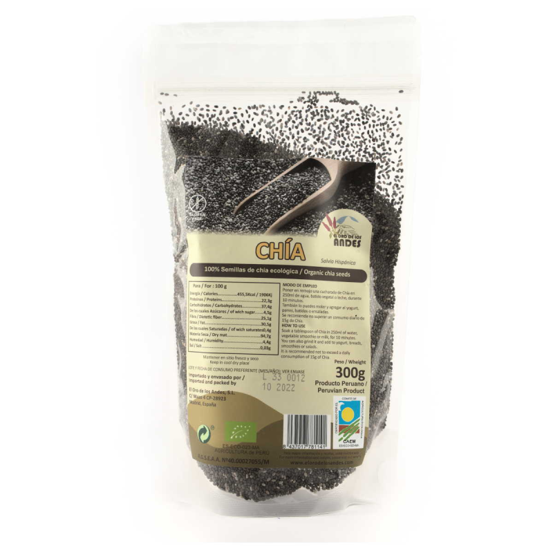 Chia 300gr el oro de los andes