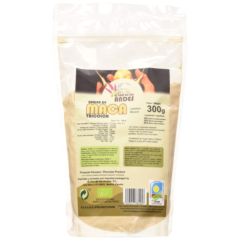 Maca tricolor 300g el oro de los andes