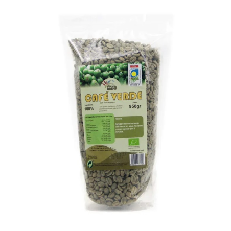 Cafe verde grano 950gr el oro de los andes