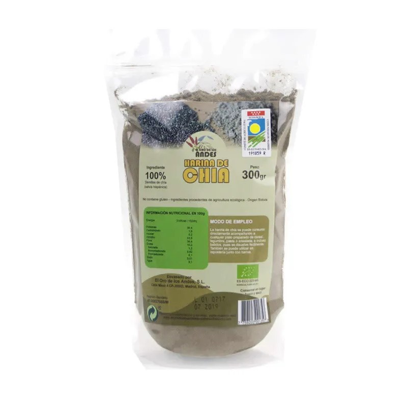 Harina de chia 300gr el oro de los andes