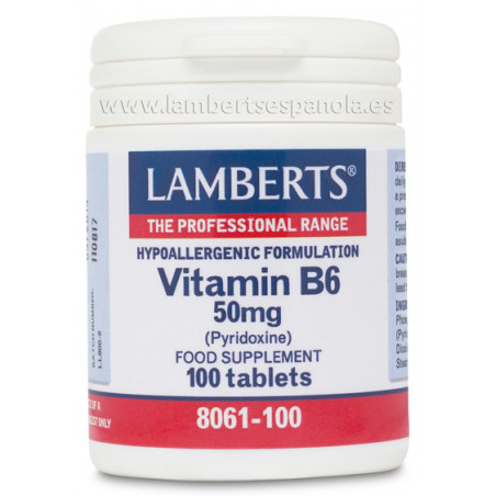 Vitamina b6 50mg 100tab lamberts