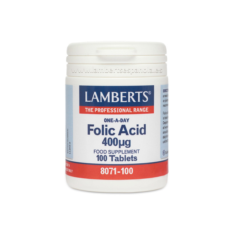 Acido folico 400mg 100cap lamberts