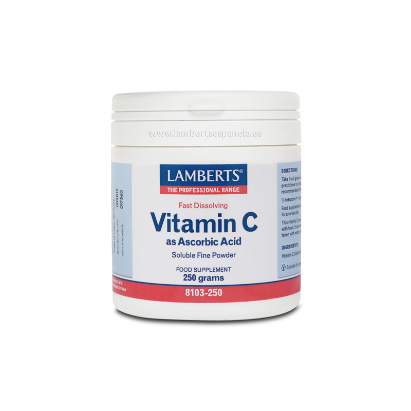 Vitamina c acido ascorbi 250gr lamberts