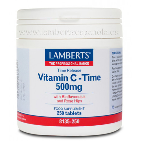 Vitamina c 500mg 250tabs lamberts