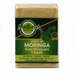 Jabon moringa rosa mosq karite natura premium 100g