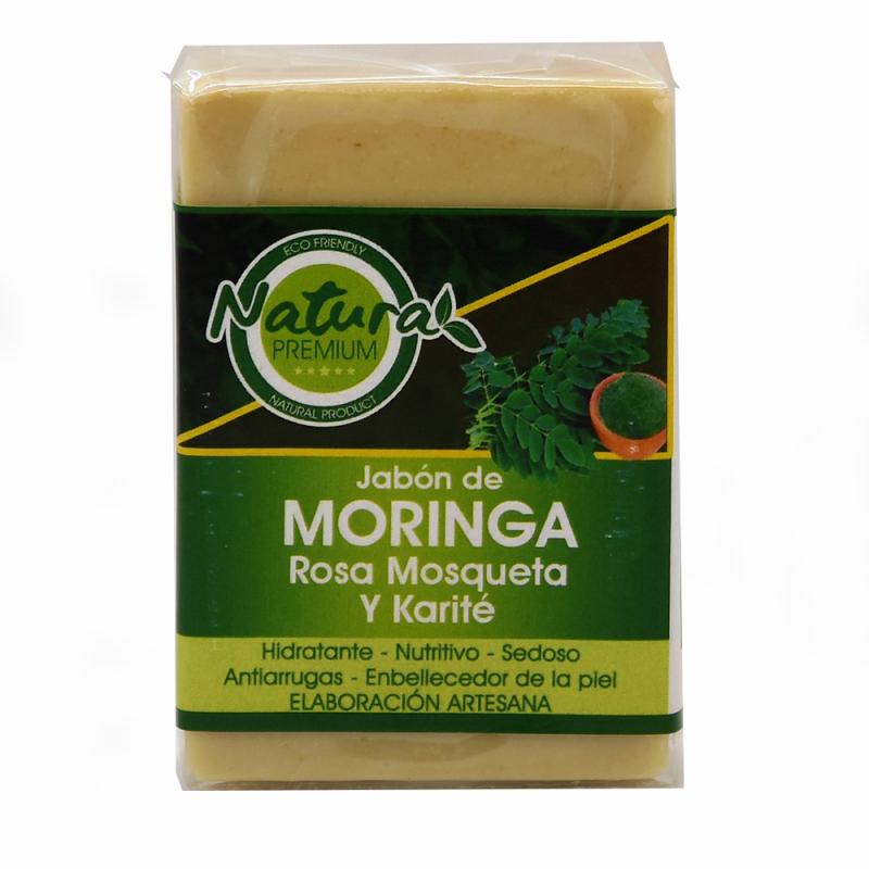 Jabon moringa rosa mosq karite natura premium 100g