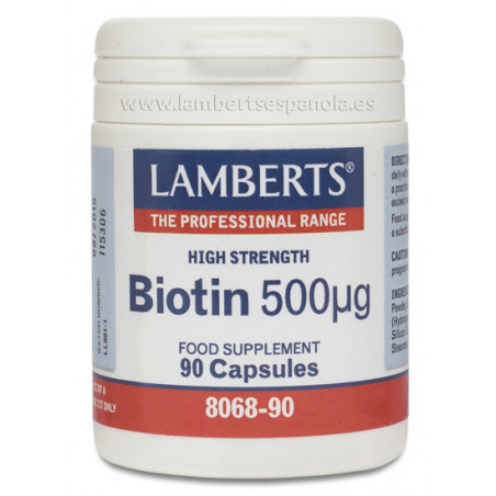 Biotina 500ug 90 cap lamberts