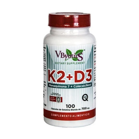 Vitamina k2+d3 menaquinona 7+colecalcifer.100c vbi