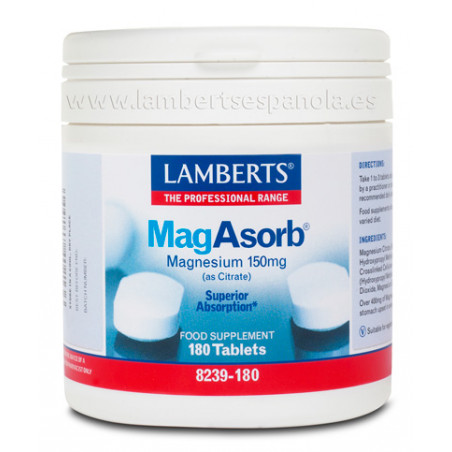 Magasorb (magnesio citrato) 180tab 150mg.lamberts
