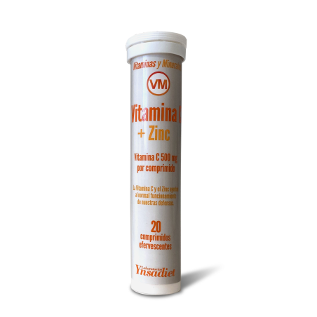 Vitamina c + zinc efervescentes 20comp. ynsadiet
