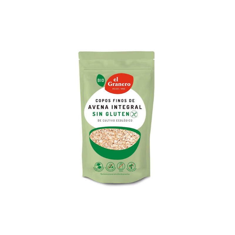 Copos avena finos sin gluten bio 500g el granero