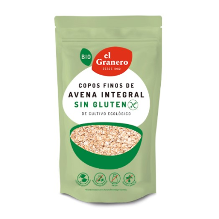 Copos avena finos sin gluten bio 500g el granero