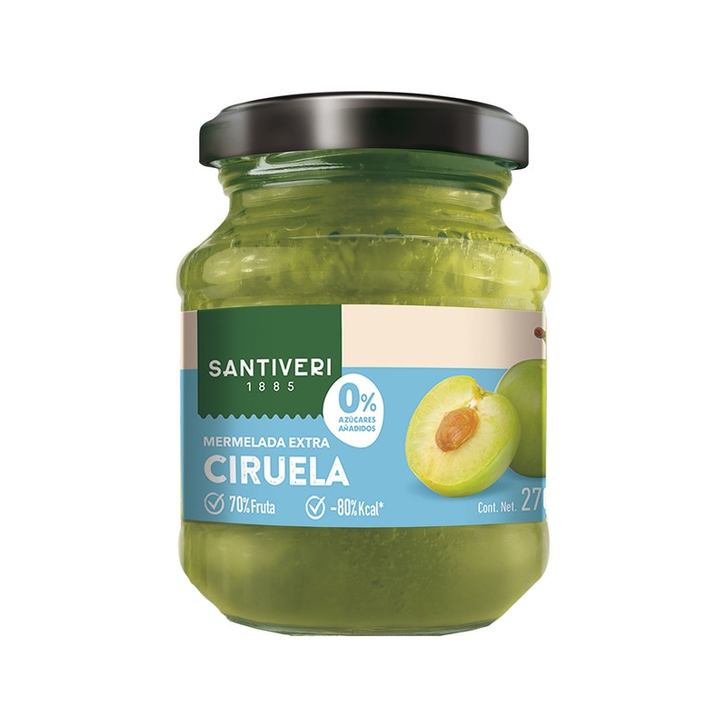 Mermelada ciruela 0% azucar añadido santiveri 270g