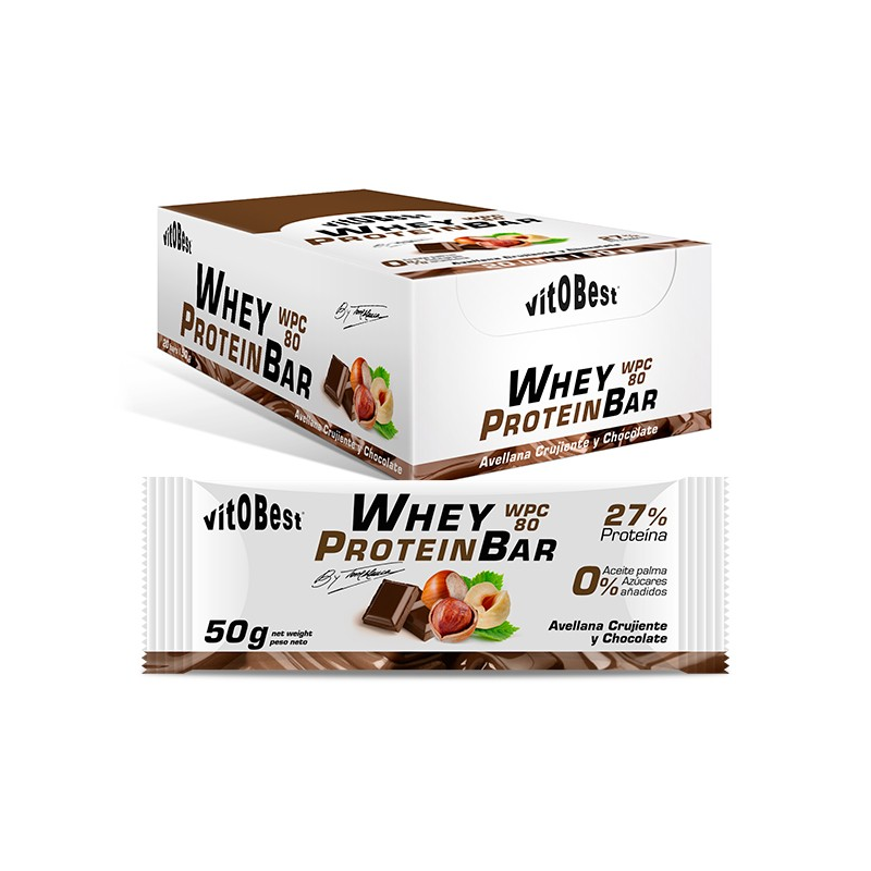 Barrita whey protein bar avellana cruj choco vitob