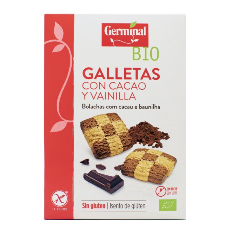 Galletas cacao vainilla bio s/g250g germinal